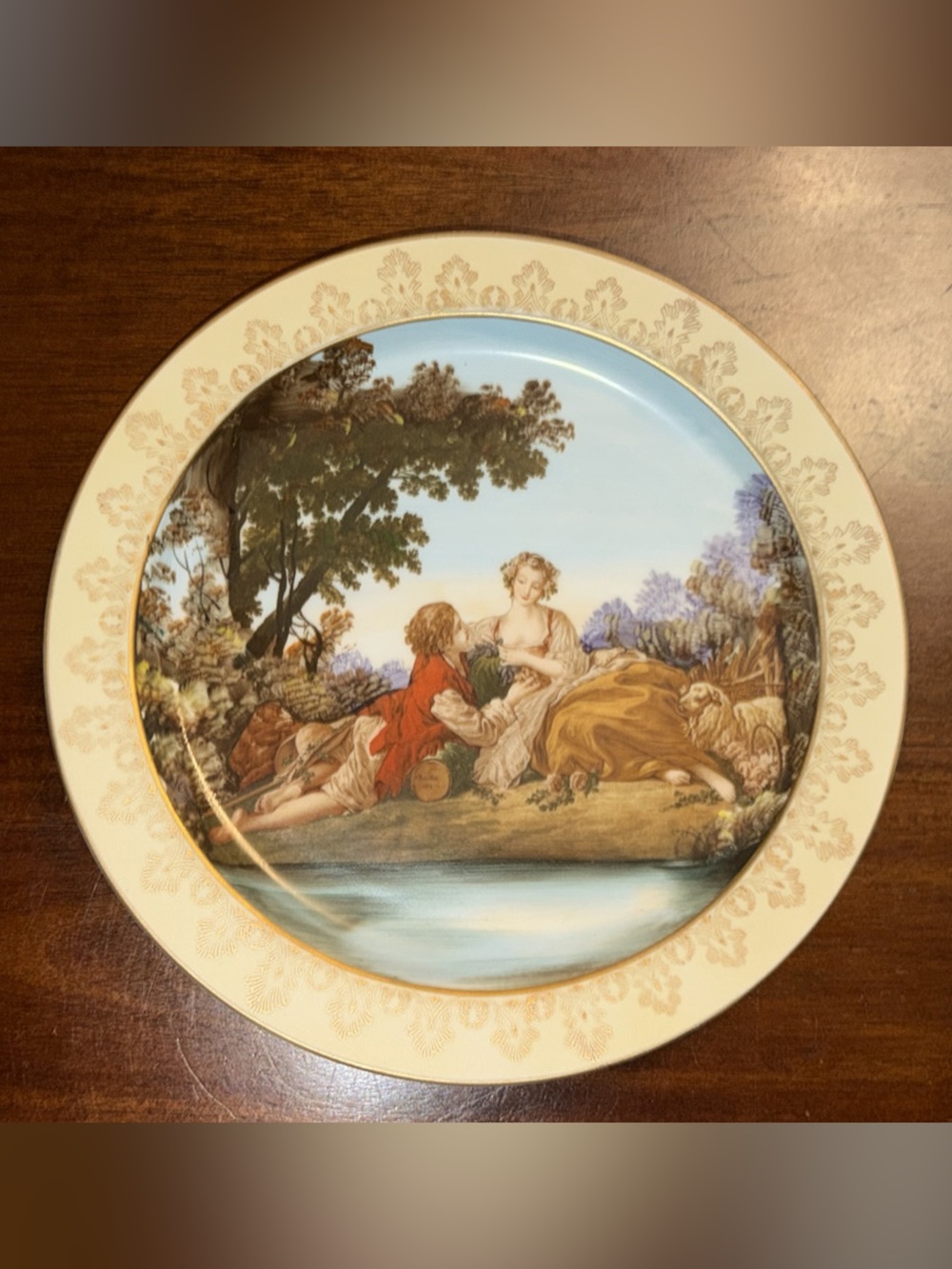 Vintage Hand Painted Ardalt Lenwile China 10.25 inch Porcelain Dinner Plate